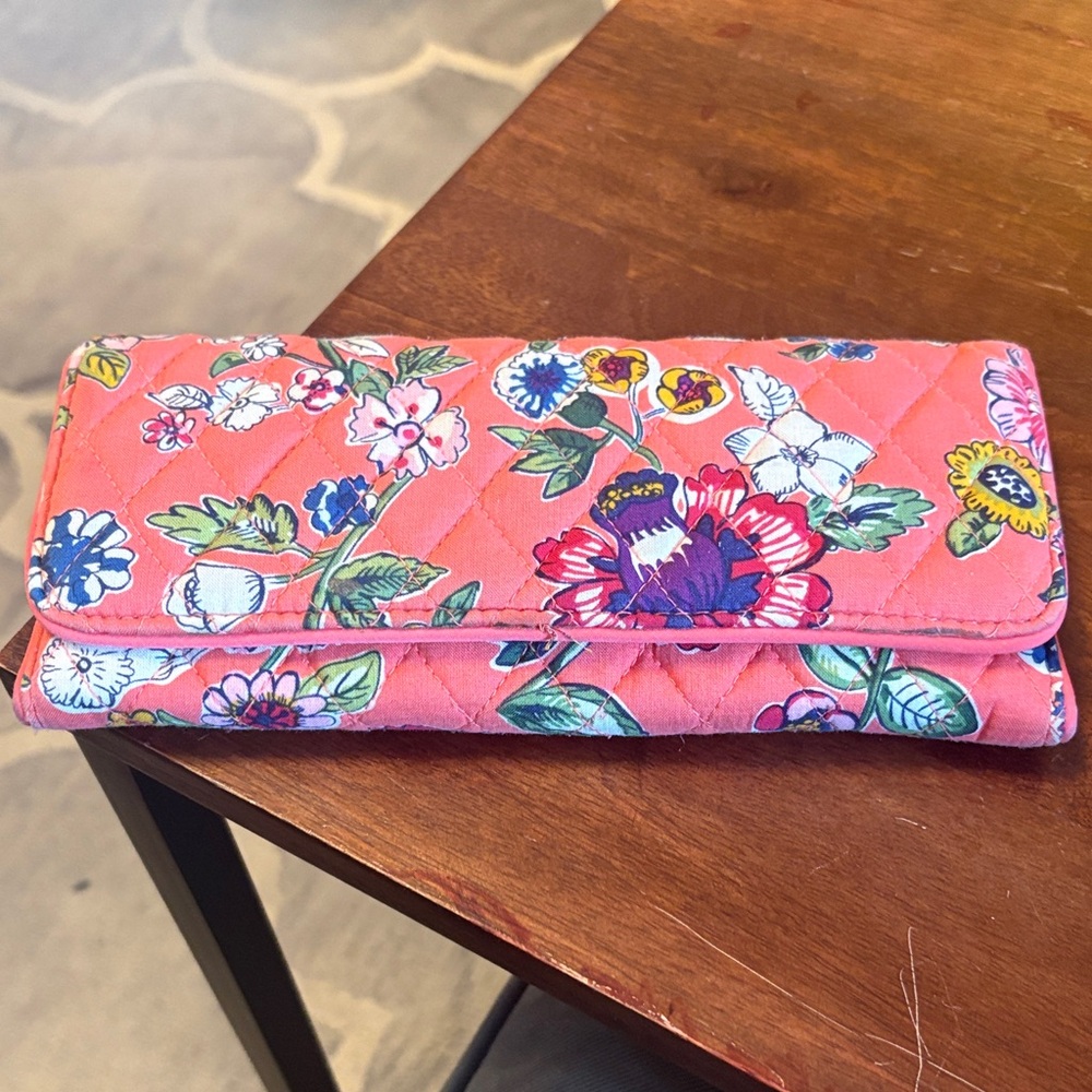 Vera Bradley Pink Floral Quilted Wallet